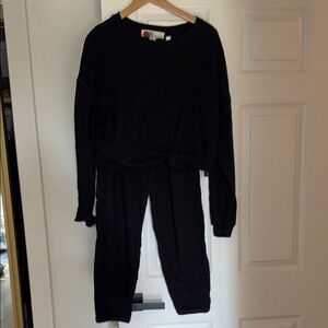 Free people beach Black Long Sleeve Top and Pants Set
Never worn